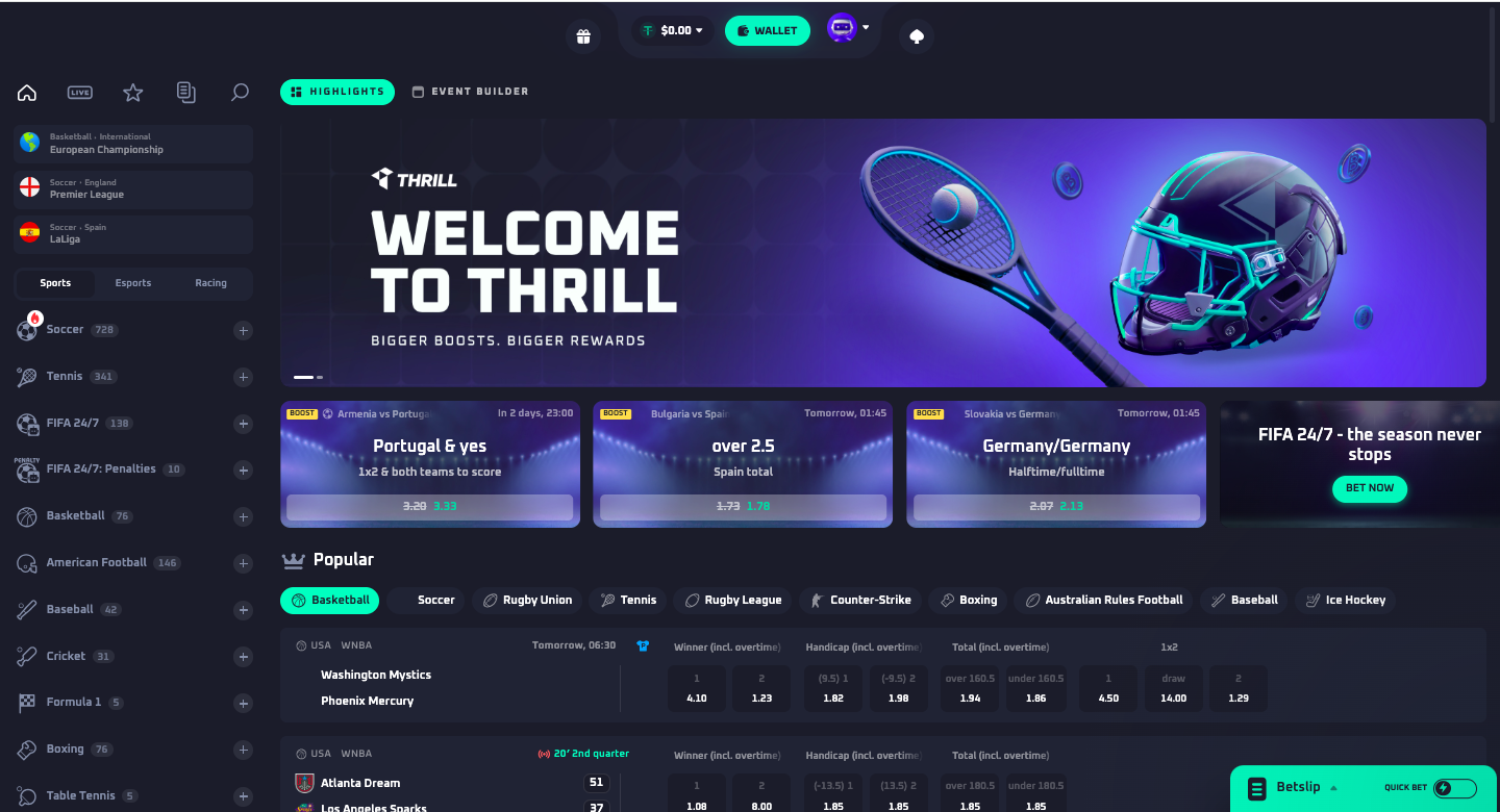 Thrill.com Sportsbook